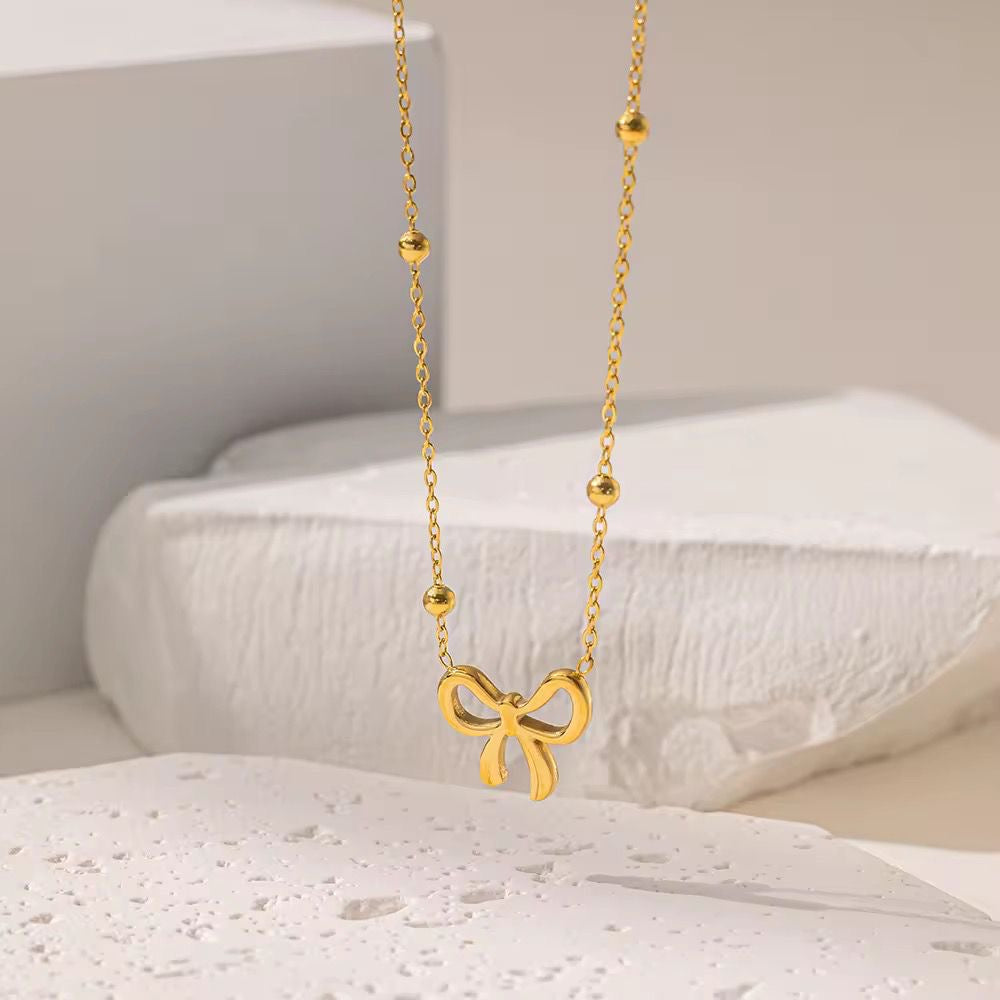 18K Cute Bow Set