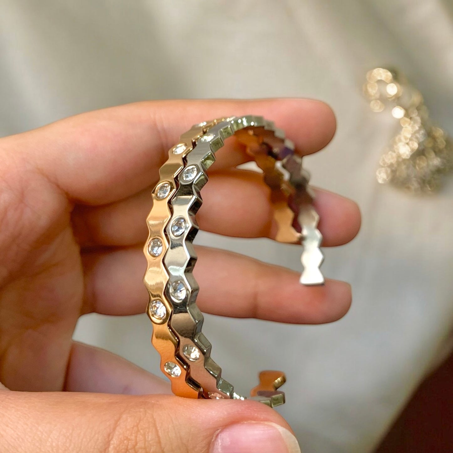 Cubic Cuff Bangle