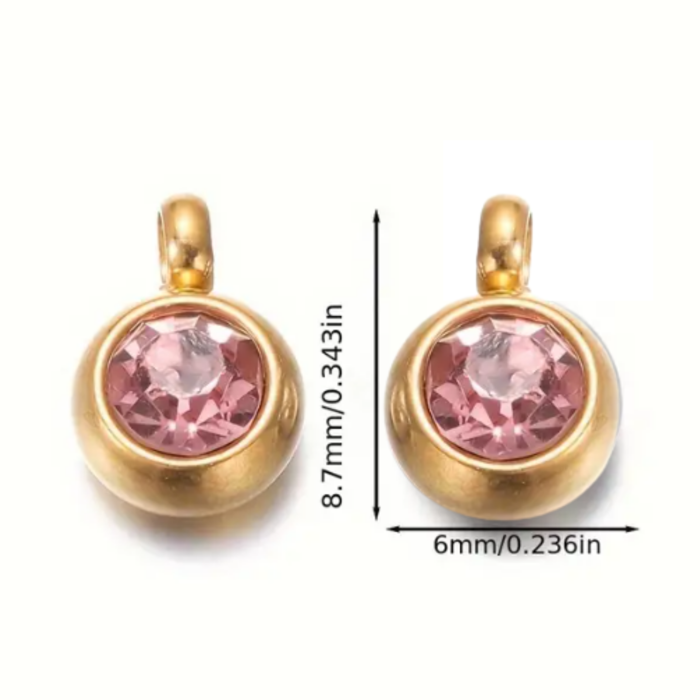 Rhinestone Bead Charm