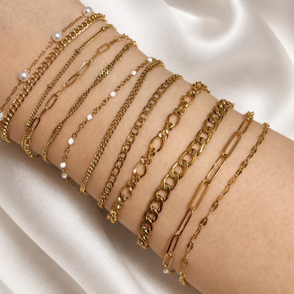 18K Water Wave Necklace Chain
