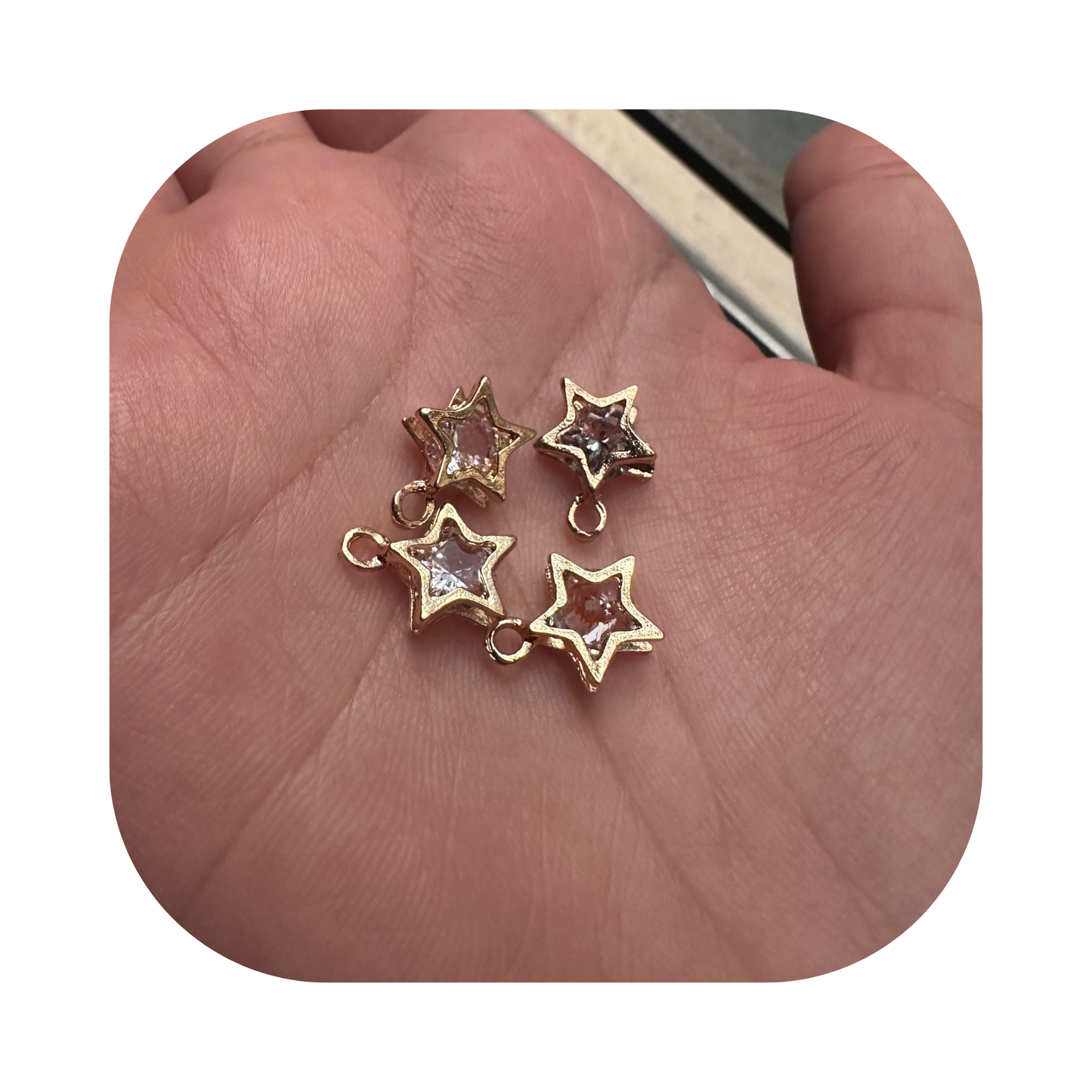 Cubic Zirconia Copper Star