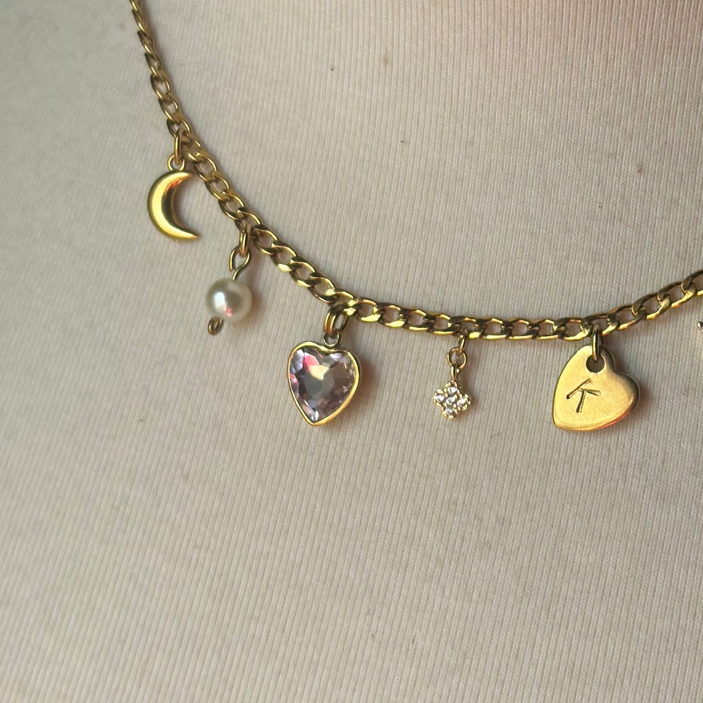 Zirconia Heart Charm