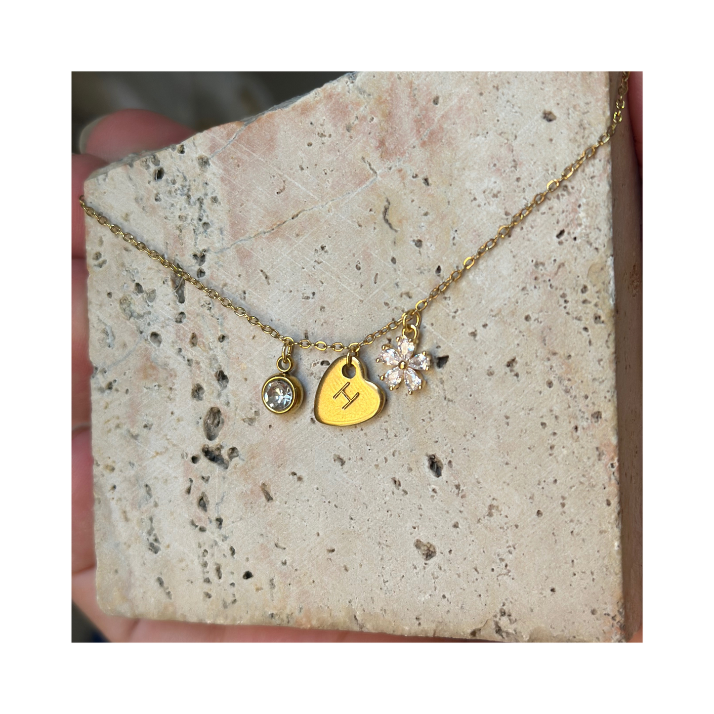 Daisy Cubic Zirconia Charm