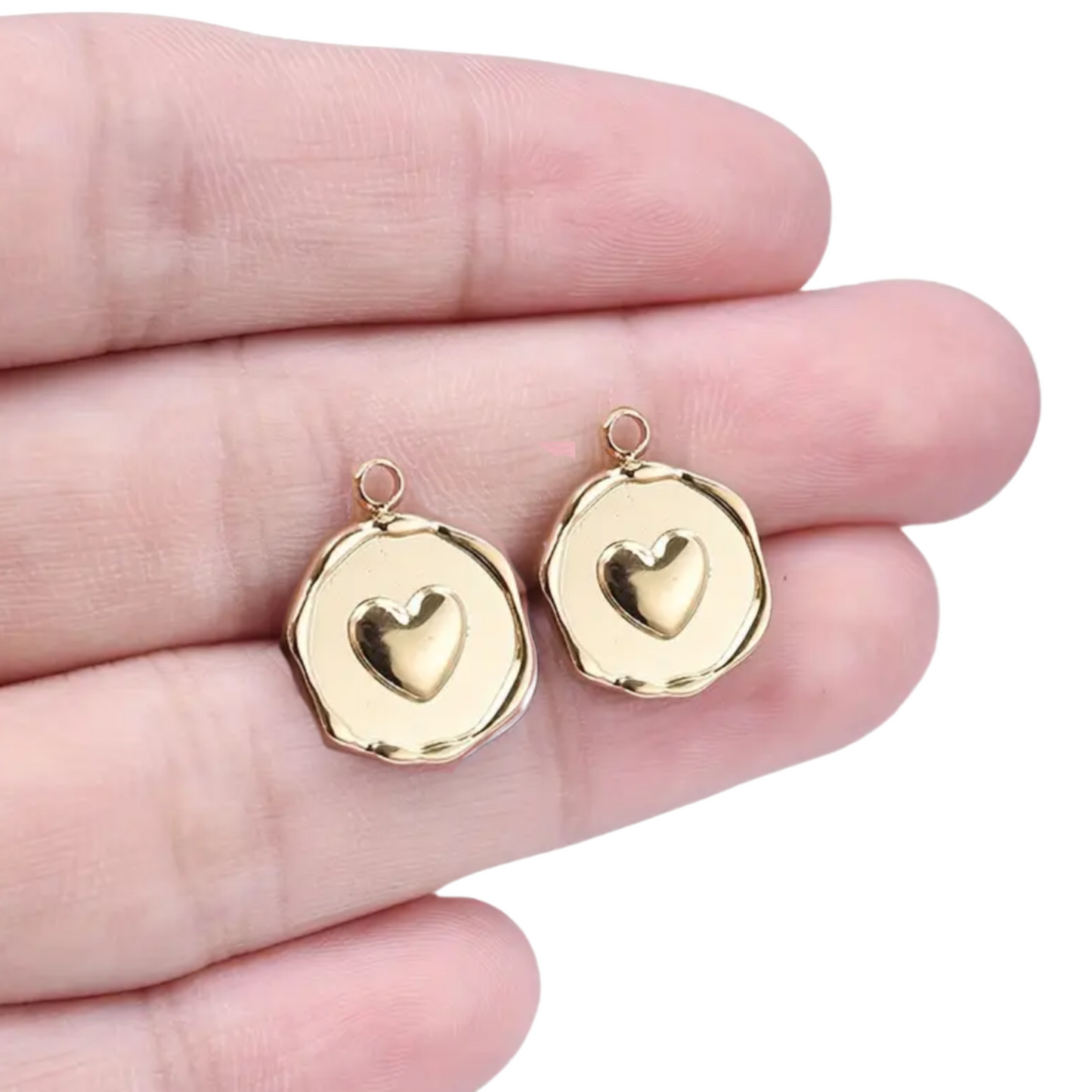 Coined Heart Charm