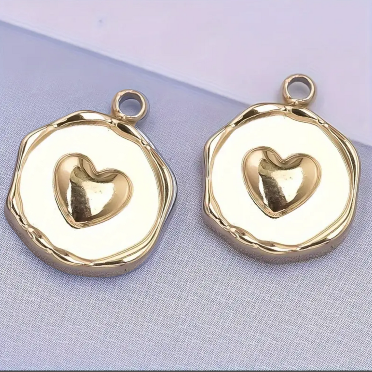 Coined Heart Charm