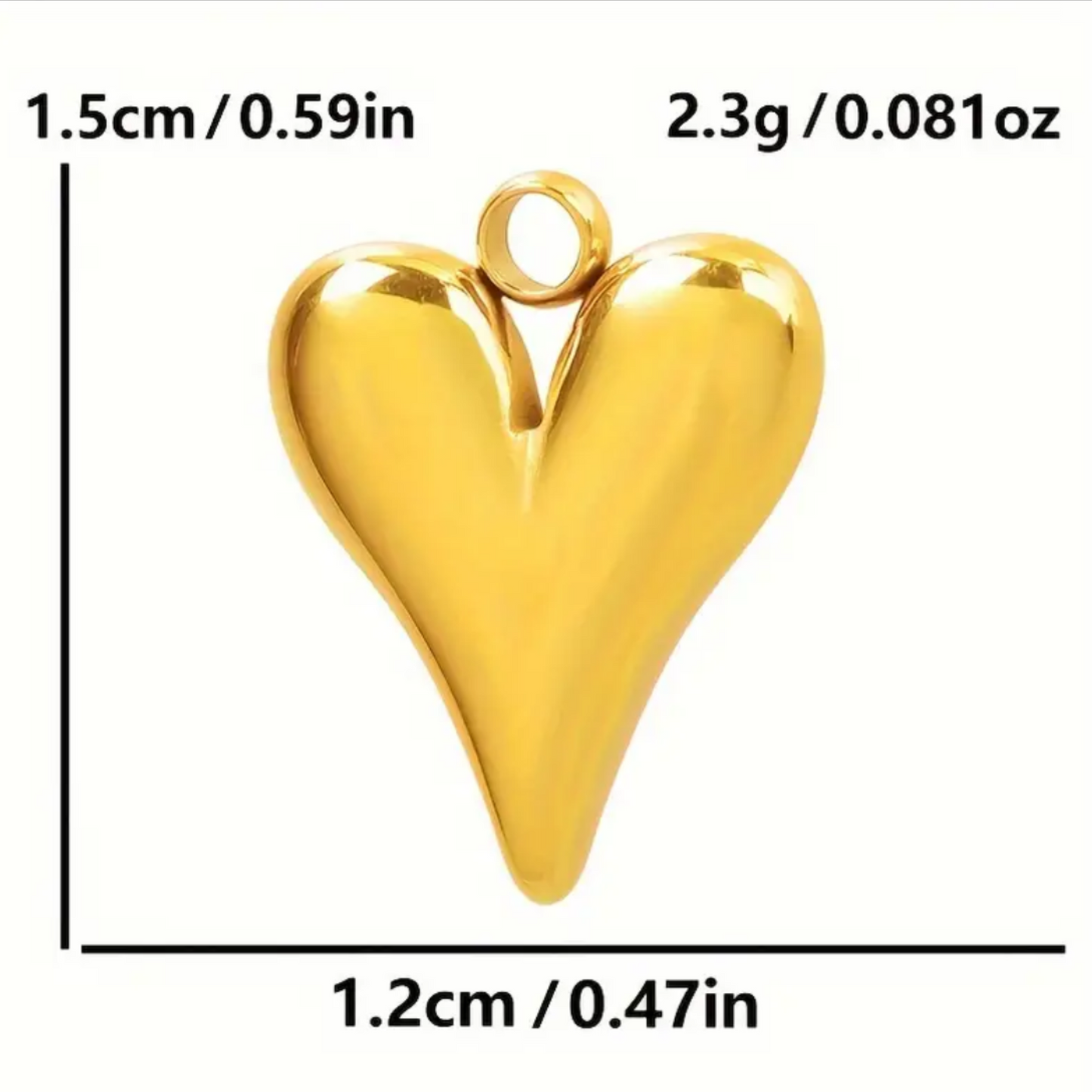 Chunky Heart Charm