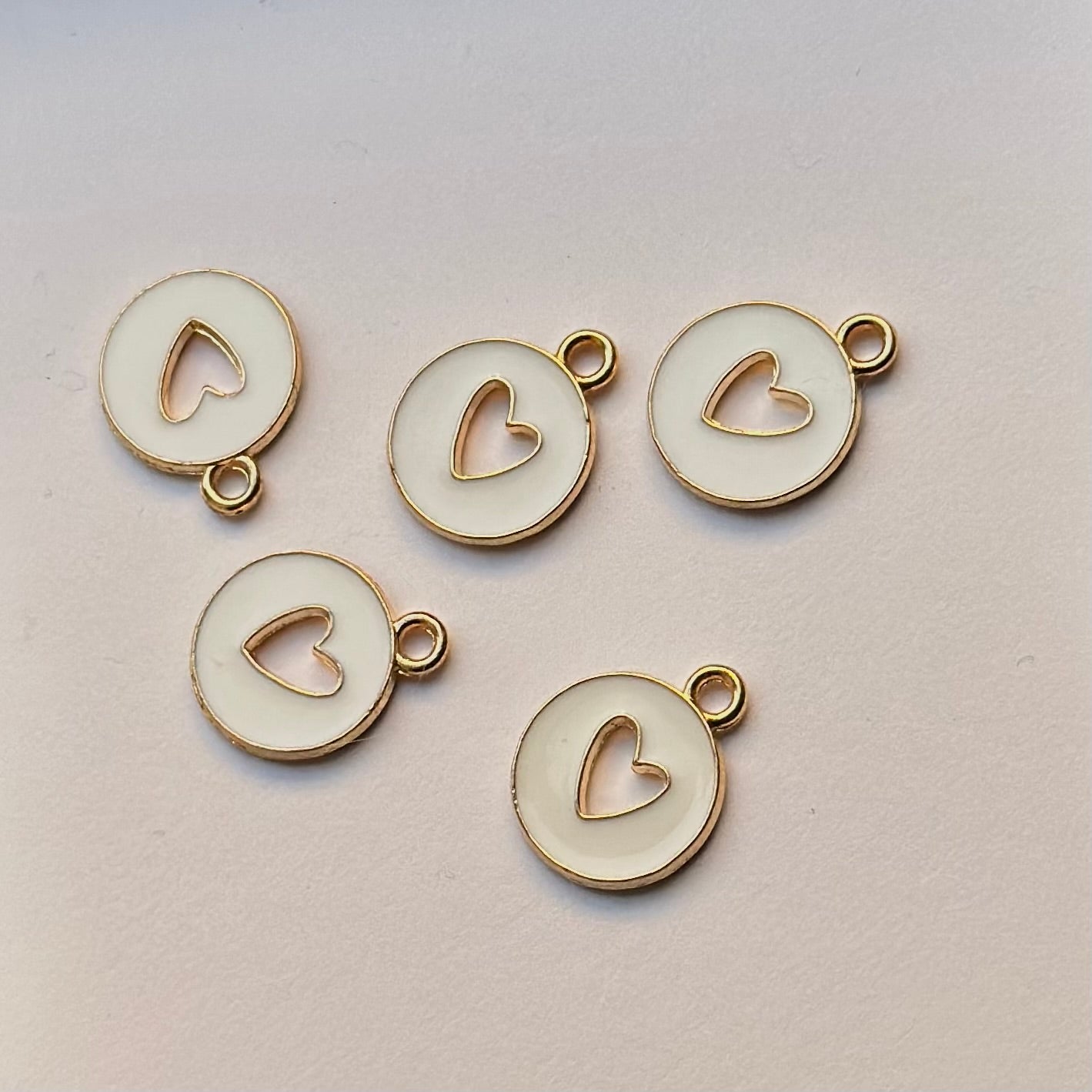 Alloy Coin Heart Charm