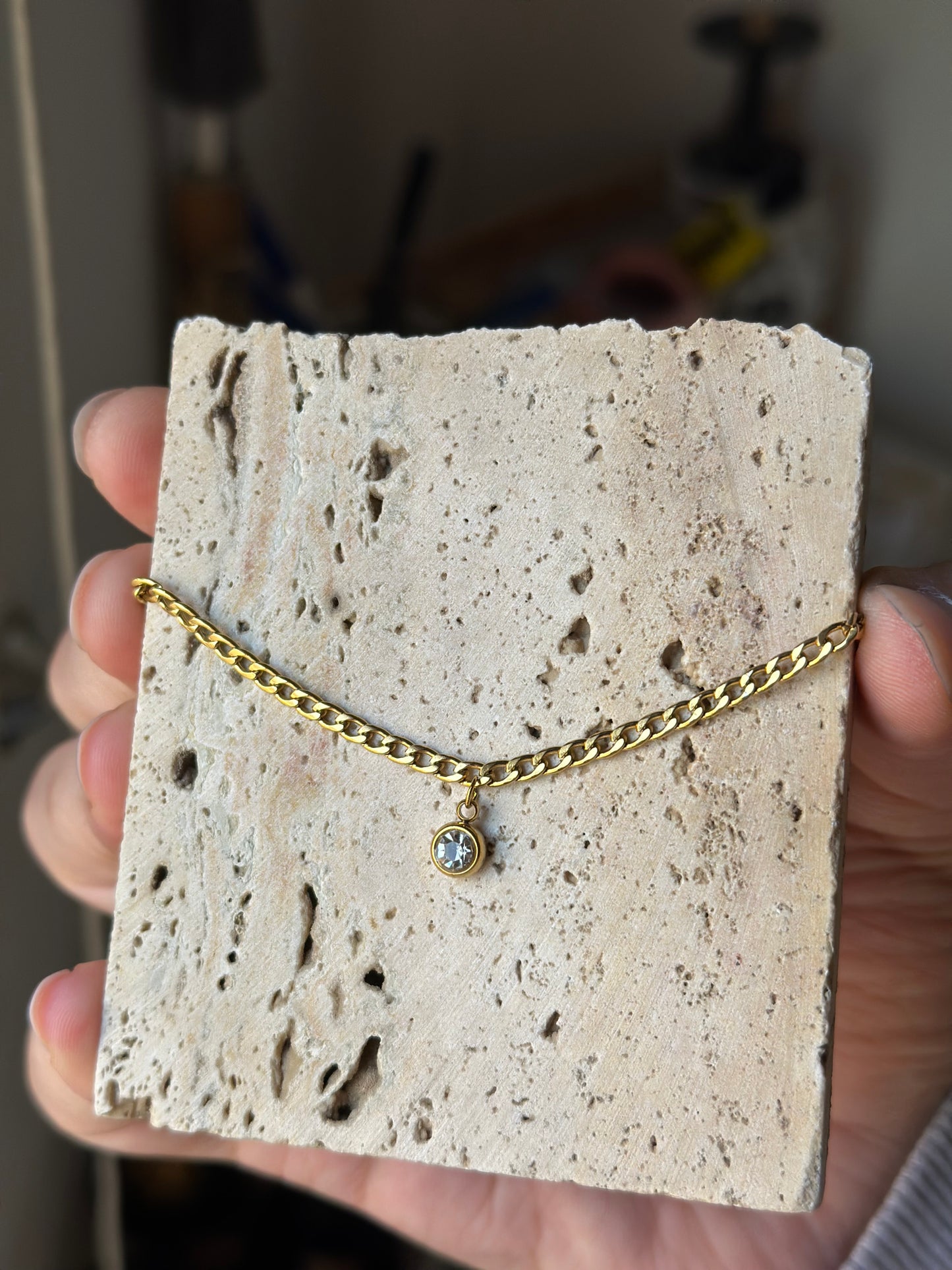 18K Small Curb Bracelet Chain