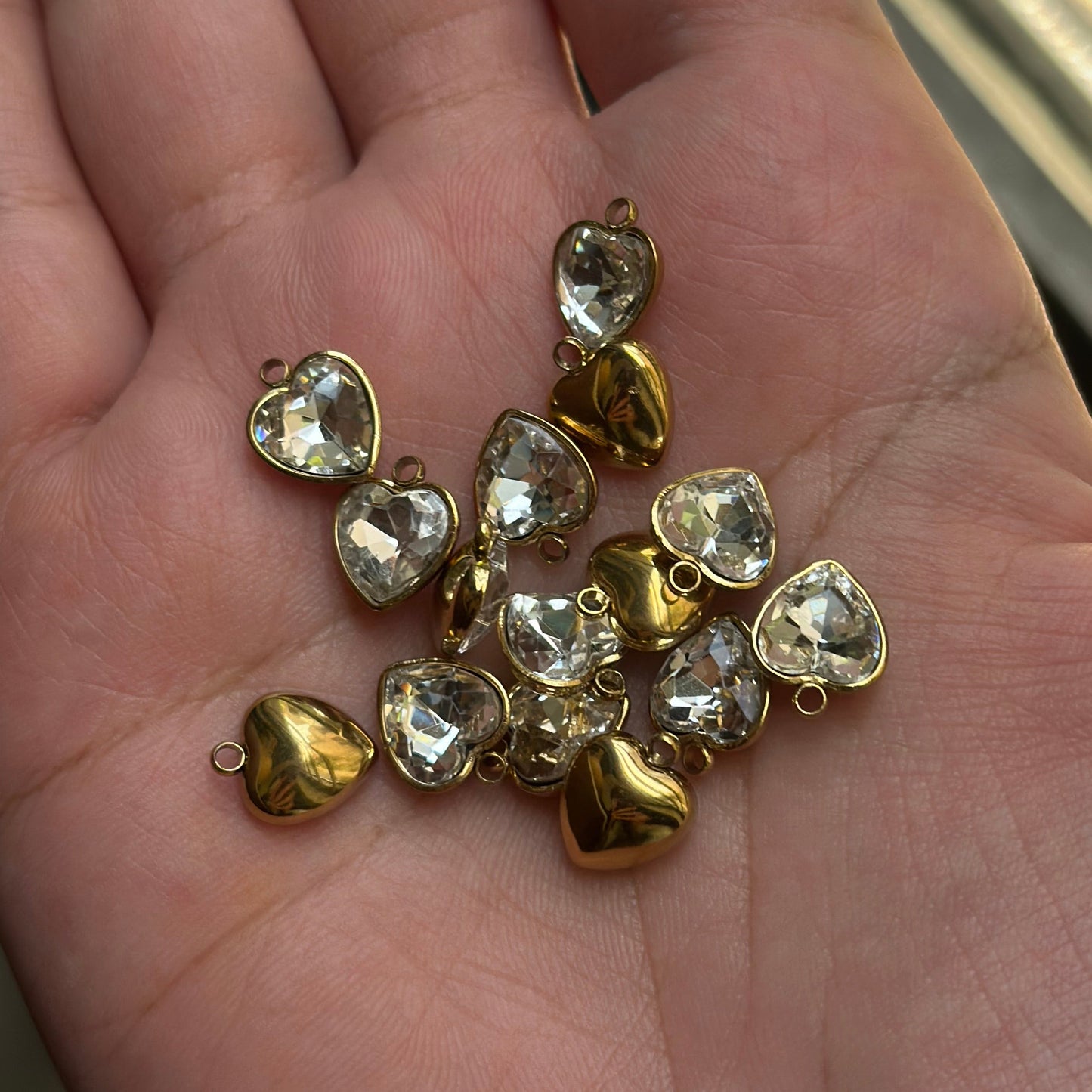 Zirconia Heart Charm