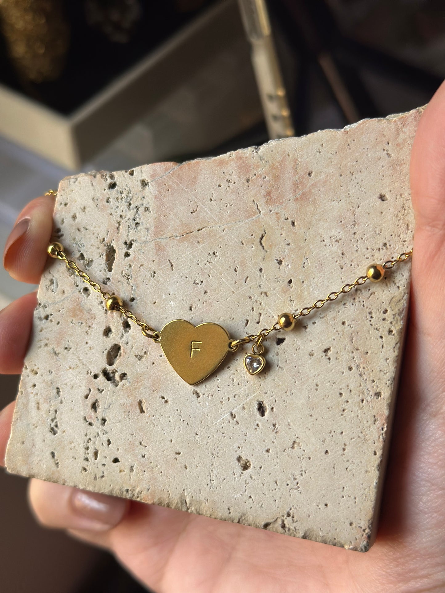 Cubic Zirconia Heart Charm