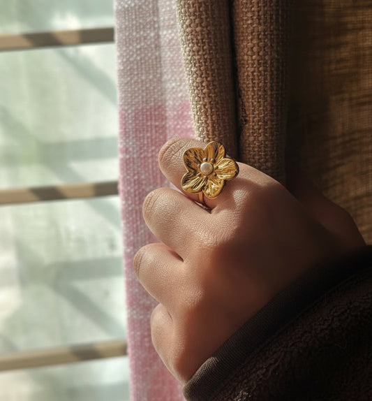 Pearl Meadow Ring- Adjustable