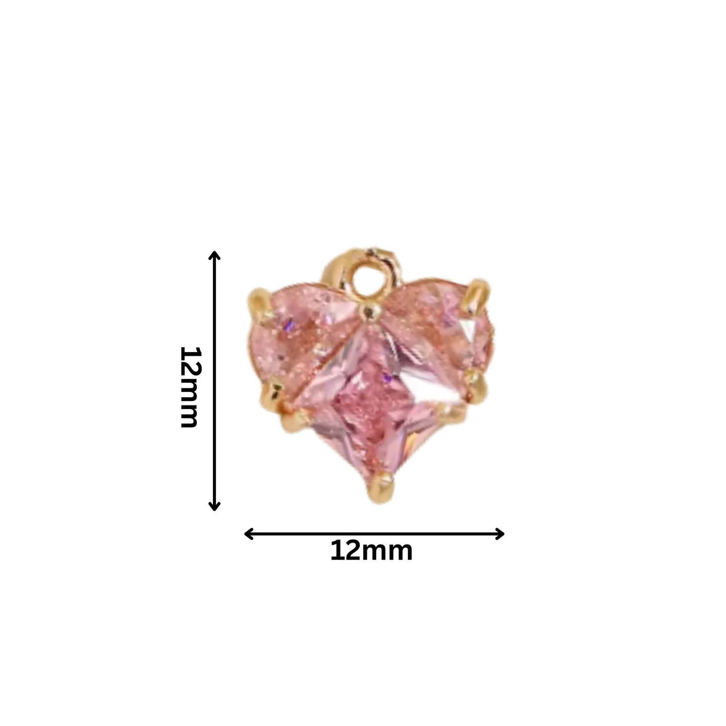 Zircon Heart Charms