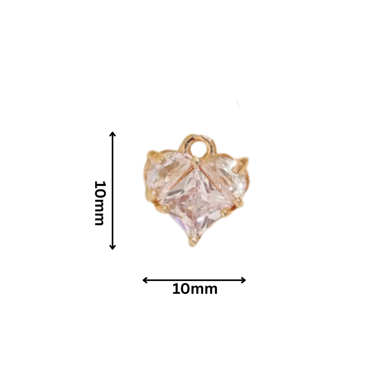 Zircon Heart Charms