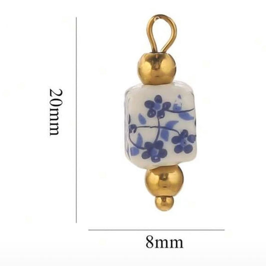 Hand painted Porcelain charm
