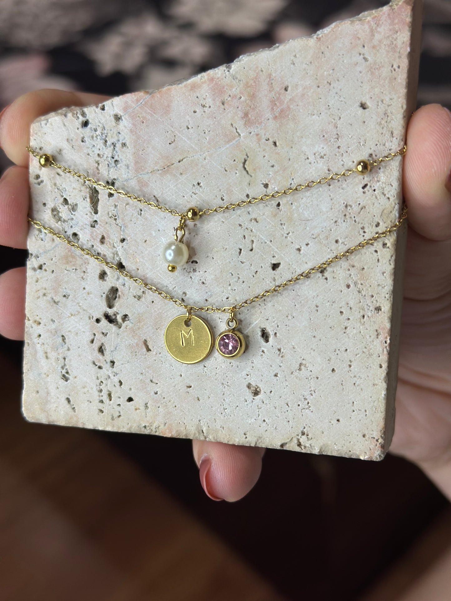 18K Round Beaded Bracelet Chain