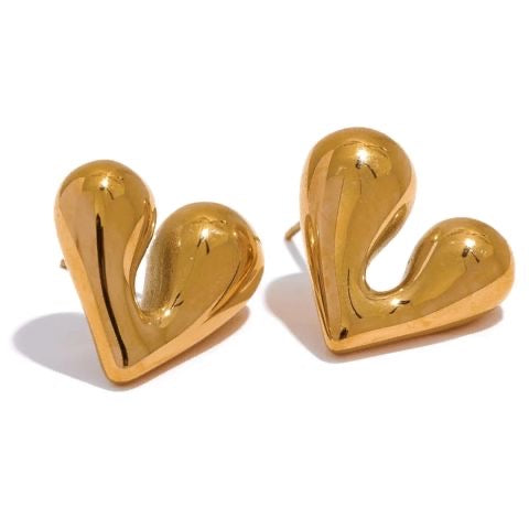 Drip Heart Studs