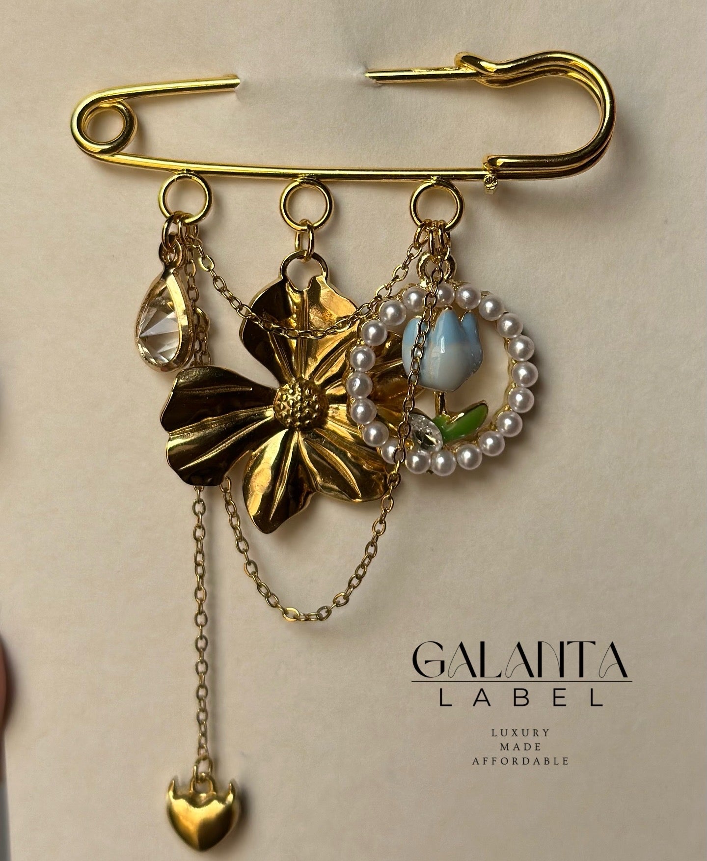 Large Flower Pendant Charm