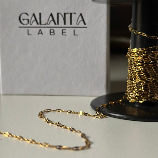 18K Lip Link Bracelet Chain