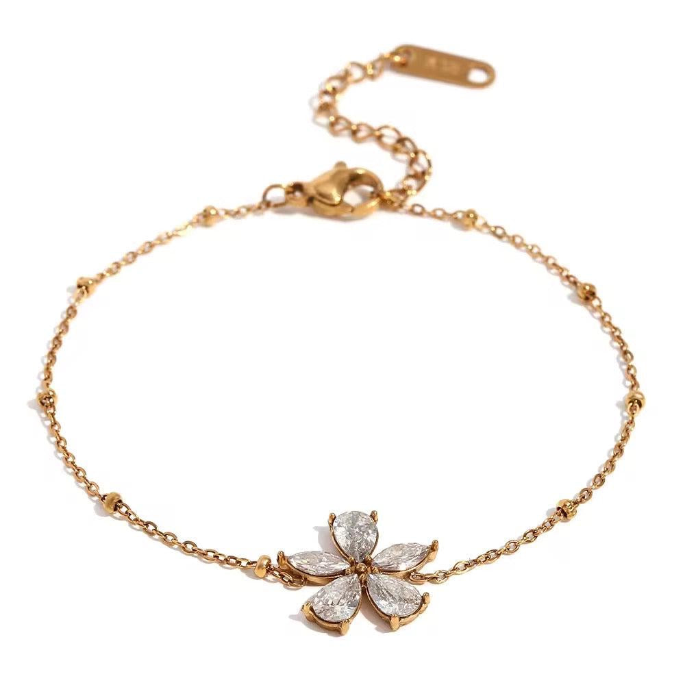 Crystal Flower Bracelet