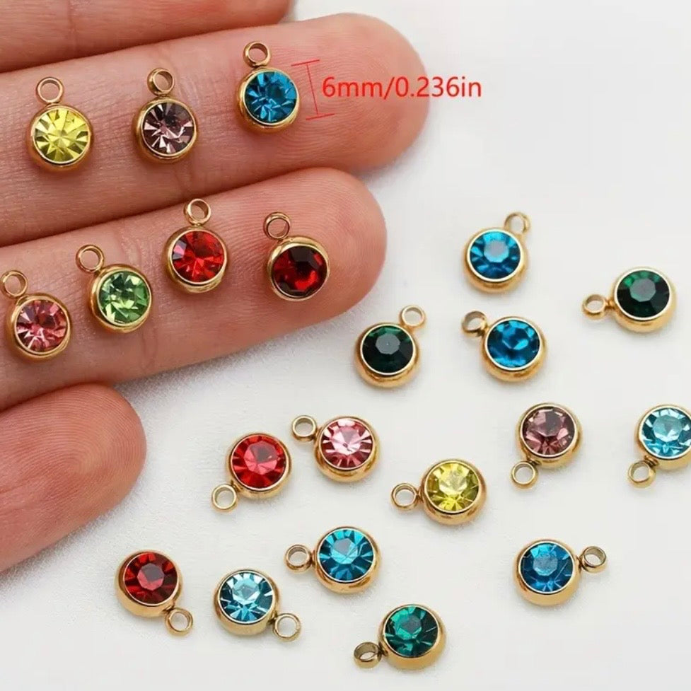 Rhinestone Bead Charm