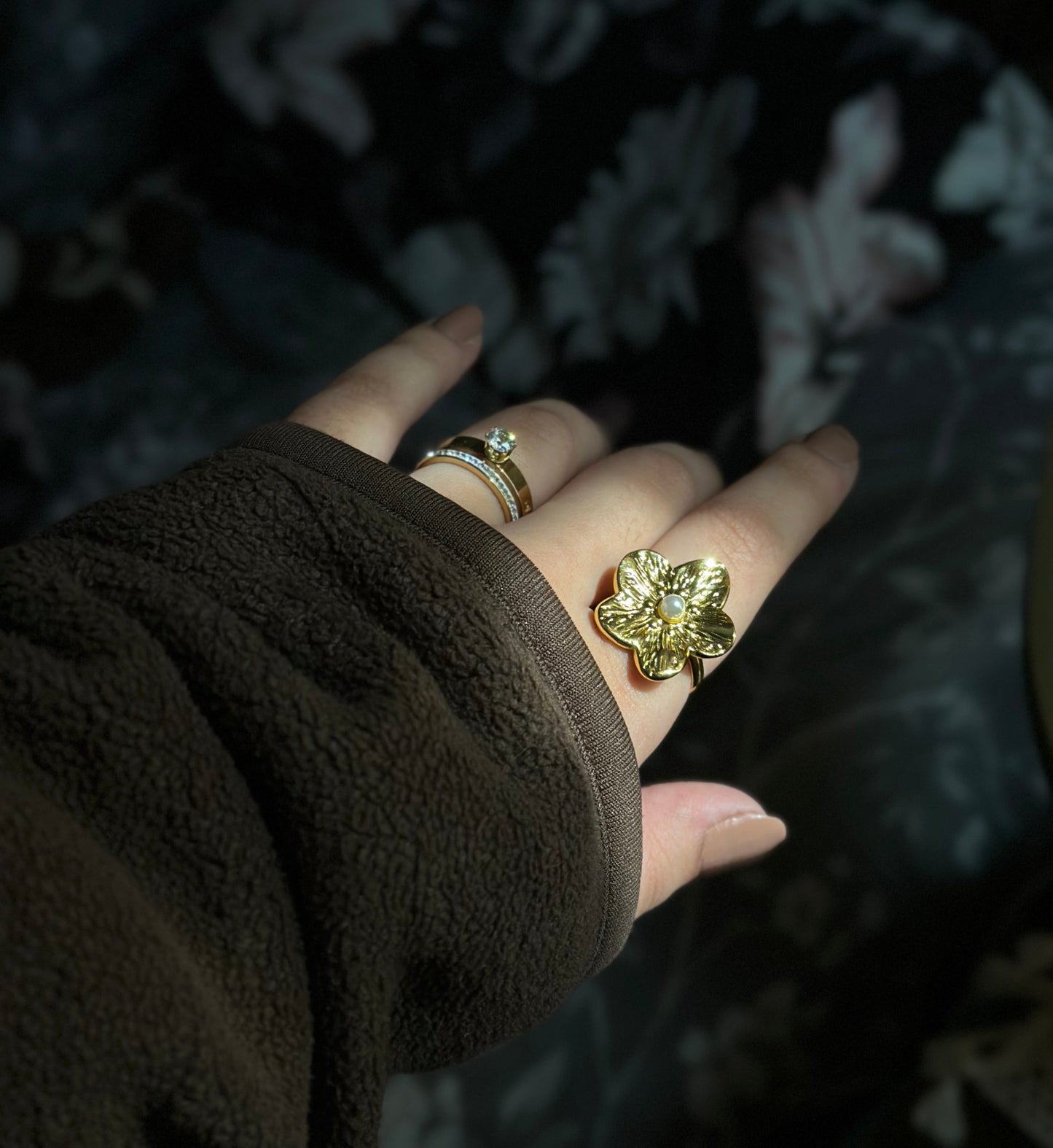 Pearl Meadow Ring- Adjustable