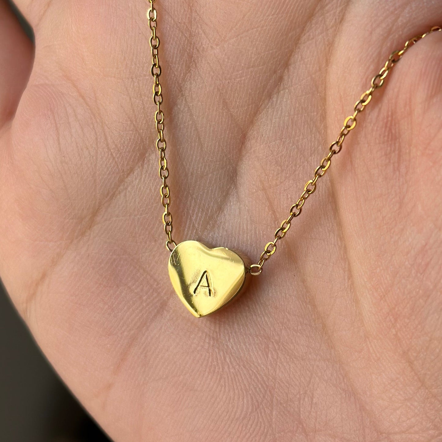 Heart Initial Necklace