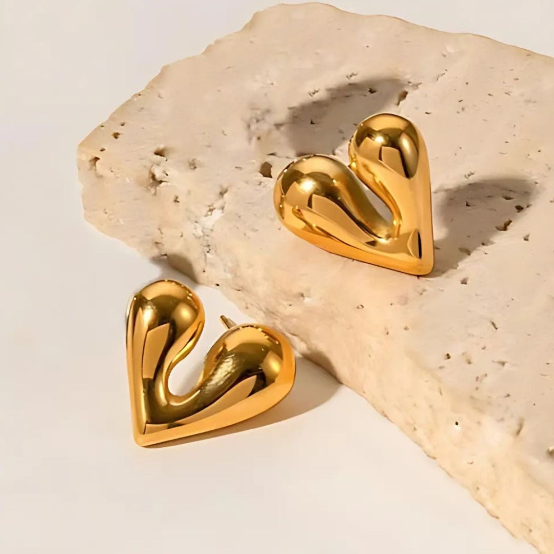 Drip Heart Studs