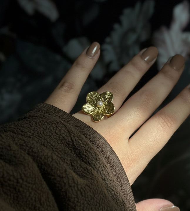 Pearl Meadow Ring- Adjustable