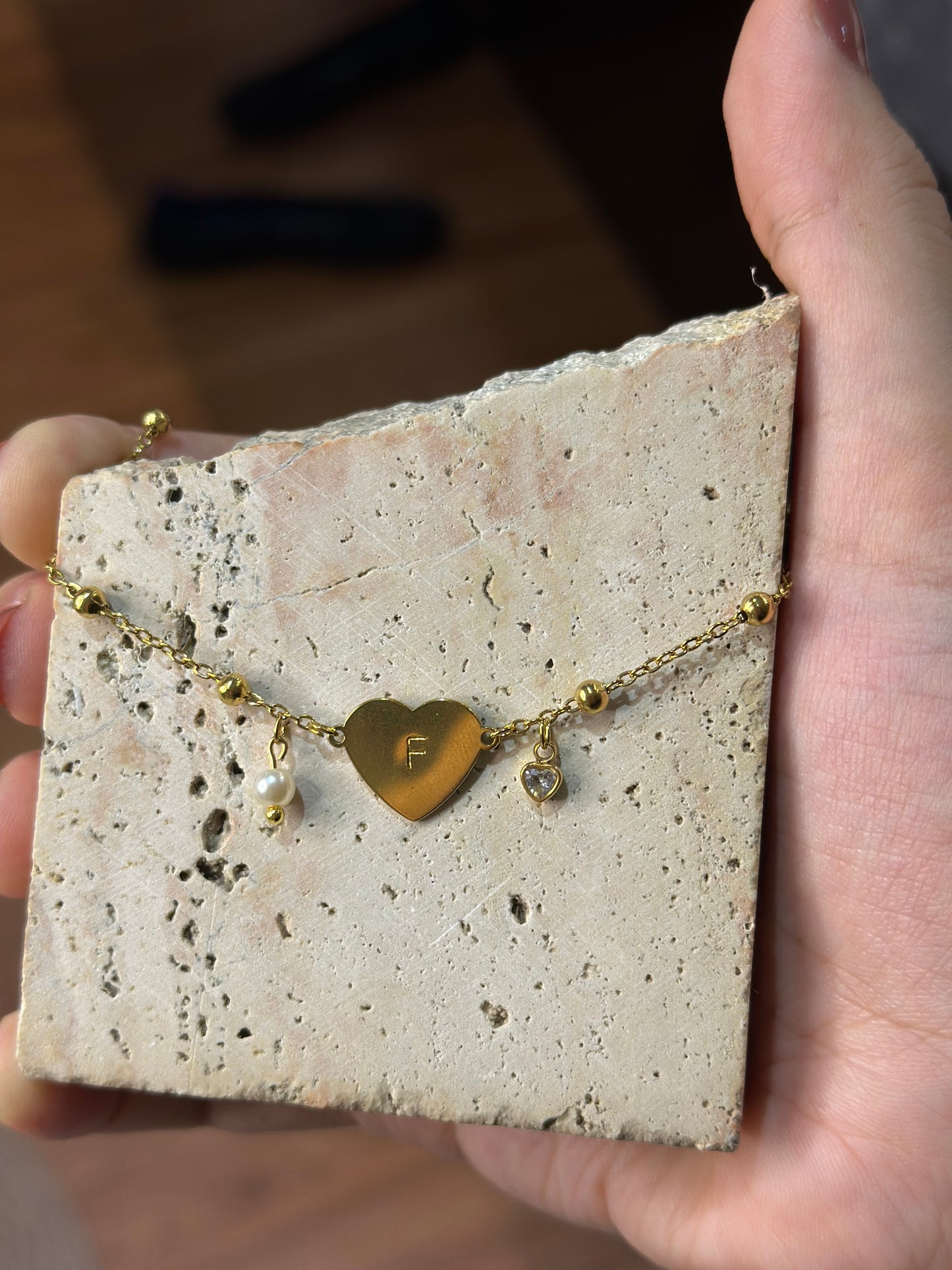 18K Round Beaded Necklace Chain