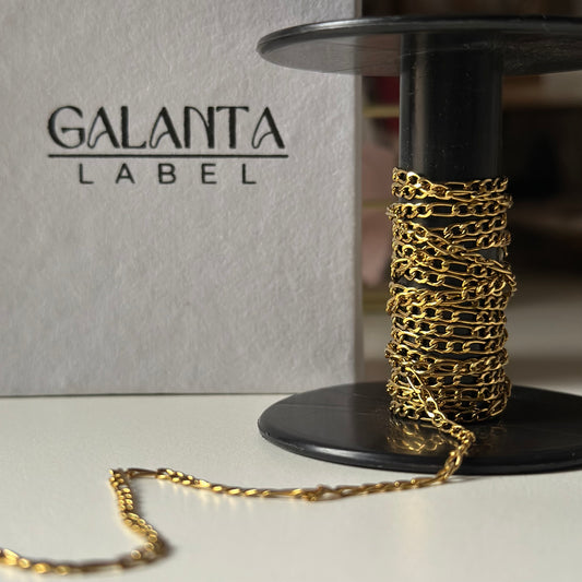 18K Small Figaro Bracelet Chain