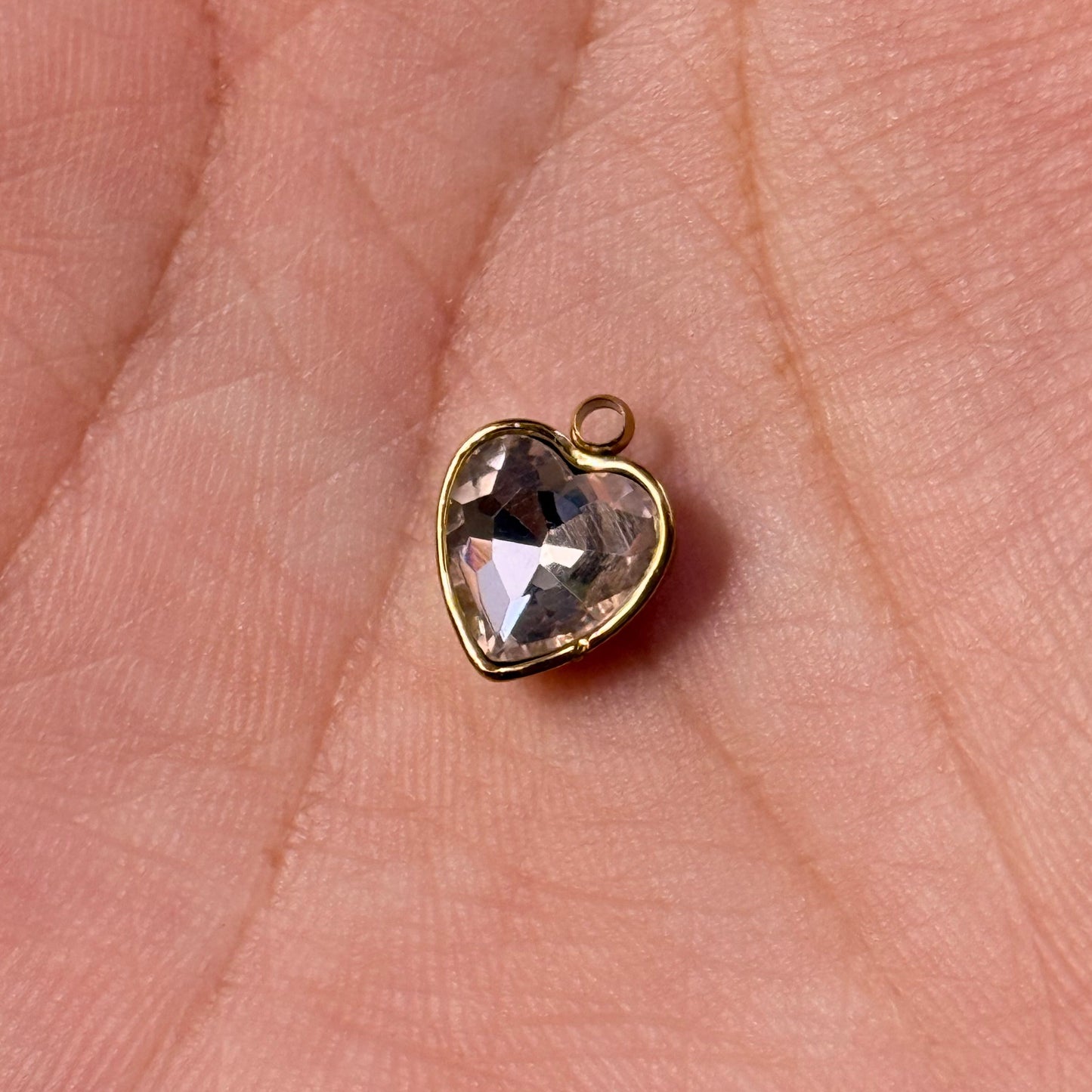 Zirconia Heart Charm