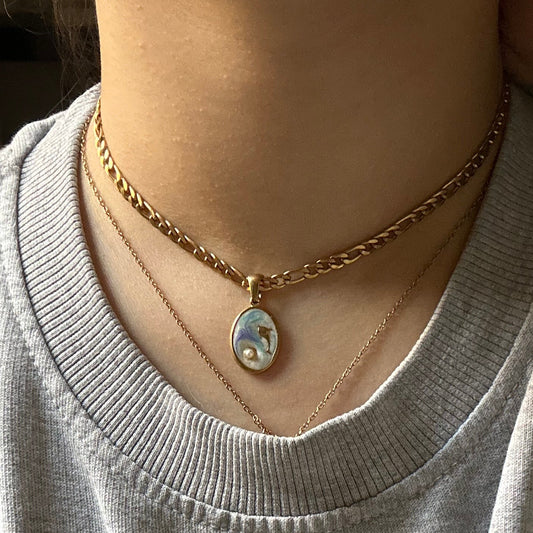 Ocean Oval Enamel charm