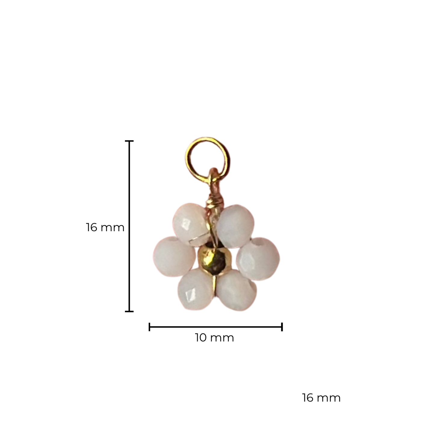 Crystal White Beaded Flower