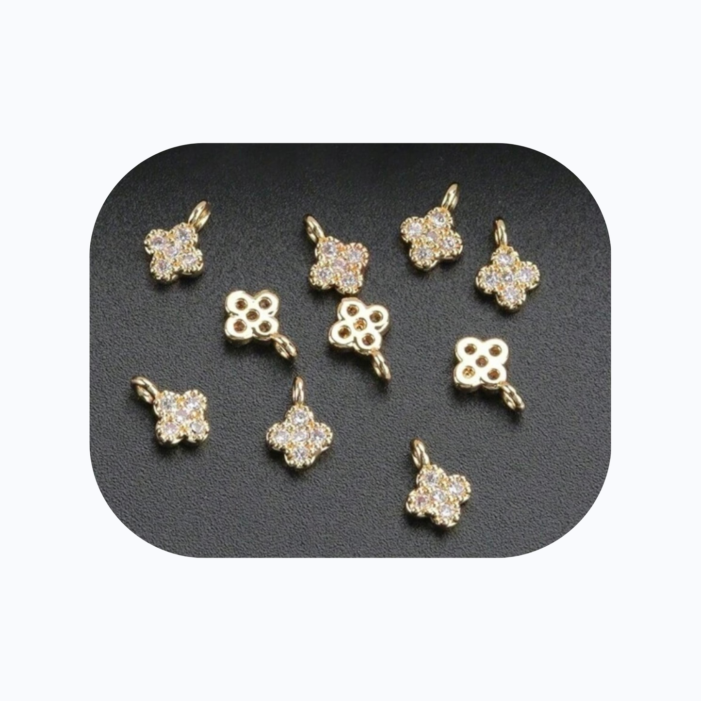 Copper 18k Mini Four-Leaf Clover