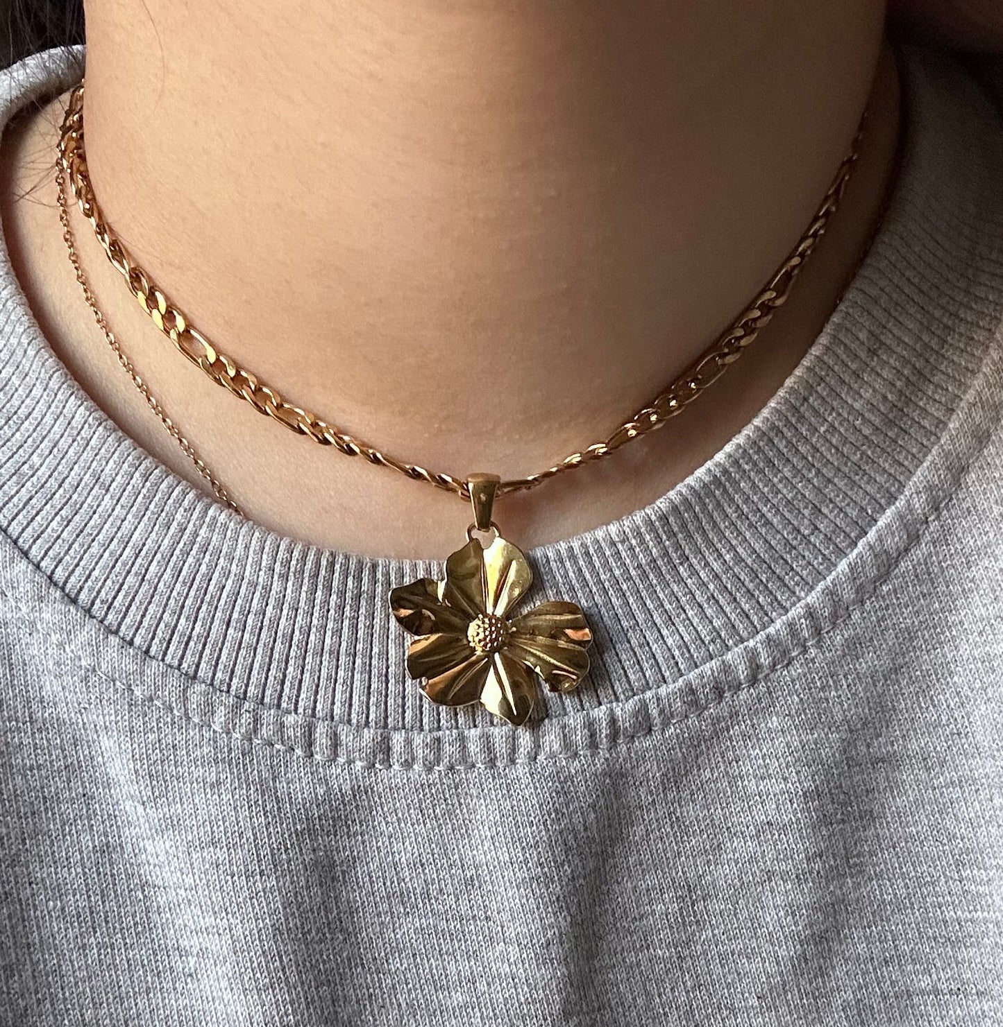 Large Flower Pendant Charm