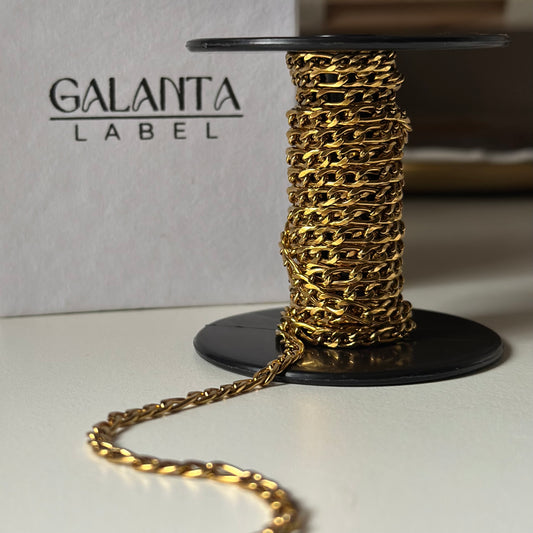 18K Large Figaro Bracelet Chain