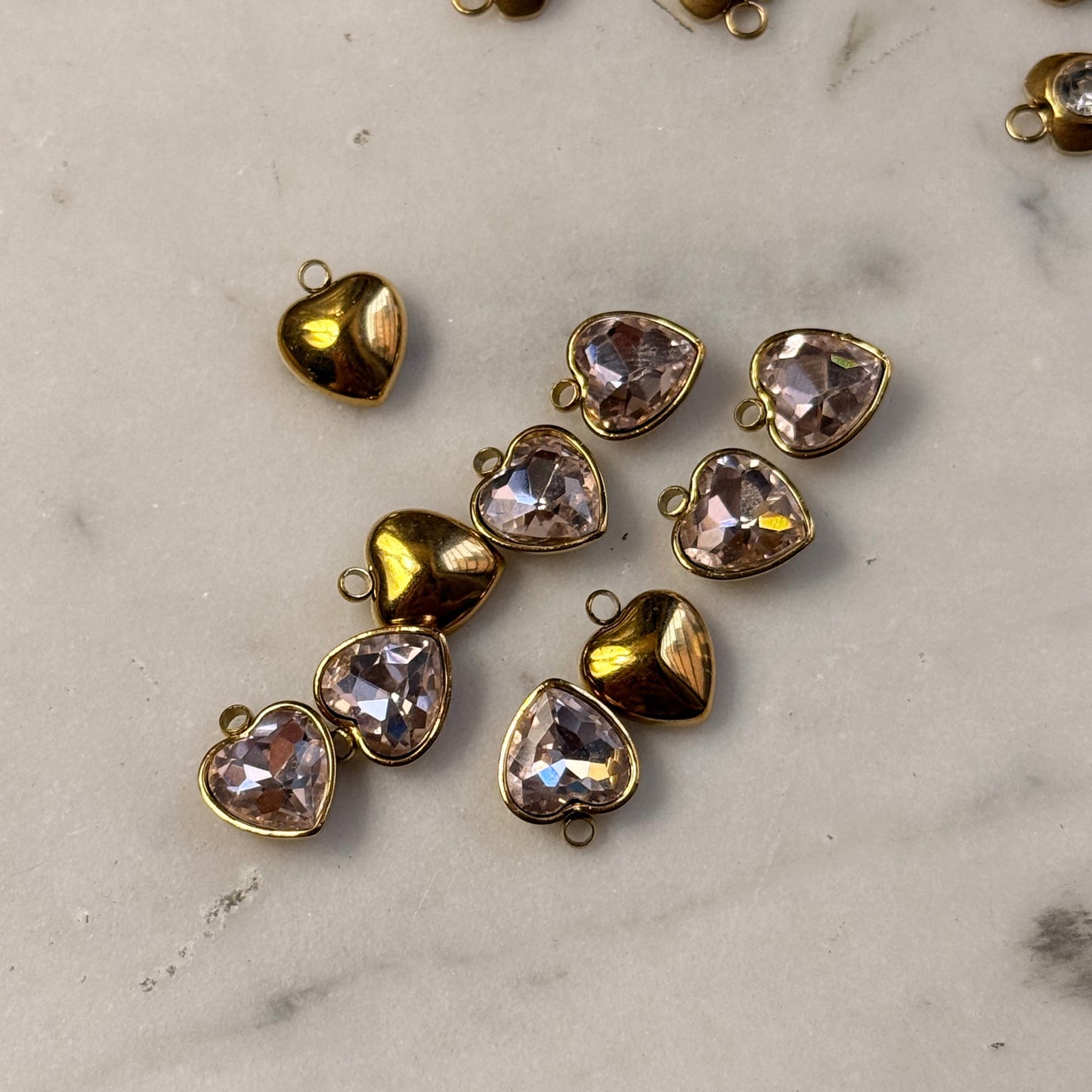 Zirconia Heart Charm