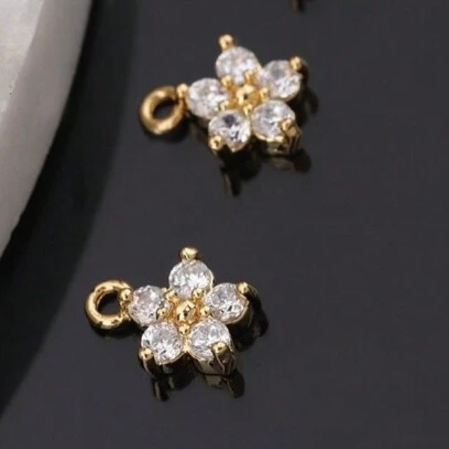 Daisy Cubic Zirconia Charm