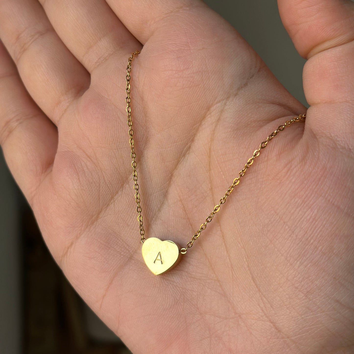 Heart Initial Necklace