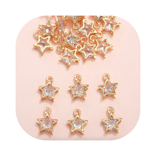 Cubic Zirconia Copper Star