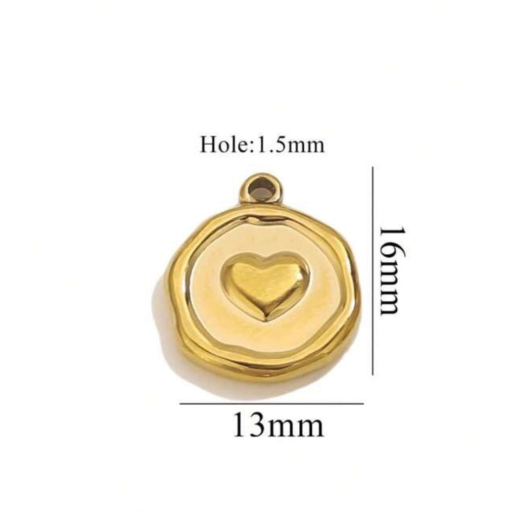 Coined Heart Charm