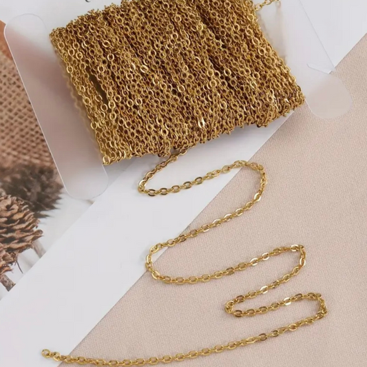 18k Plated Necklace Cable Chain