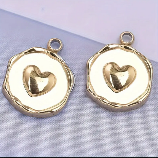 Coined Heart Charm