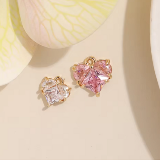 Zircon Heart Charms