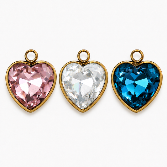 Zirconia Heart Charm