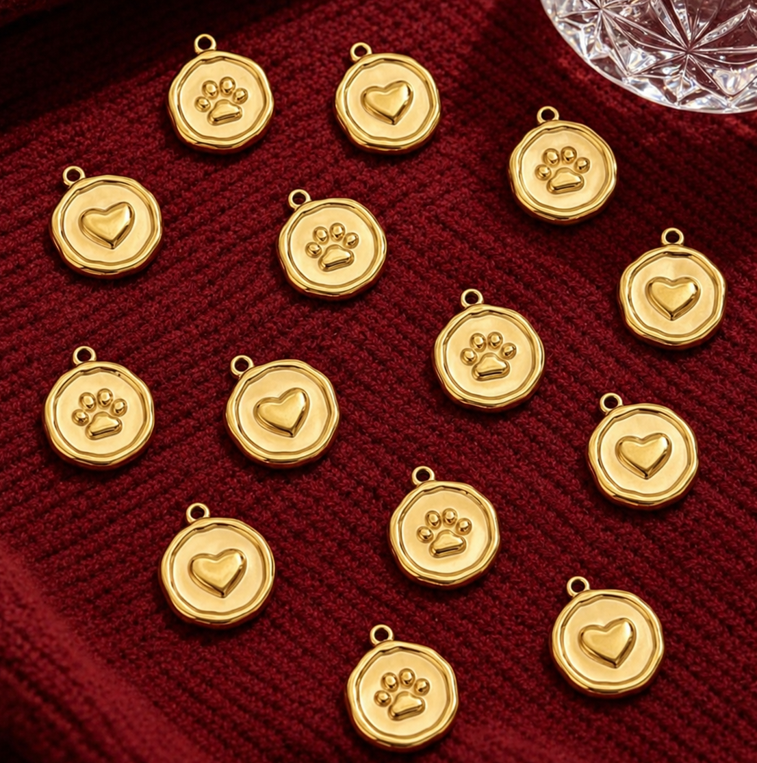 Coined Heart Charm