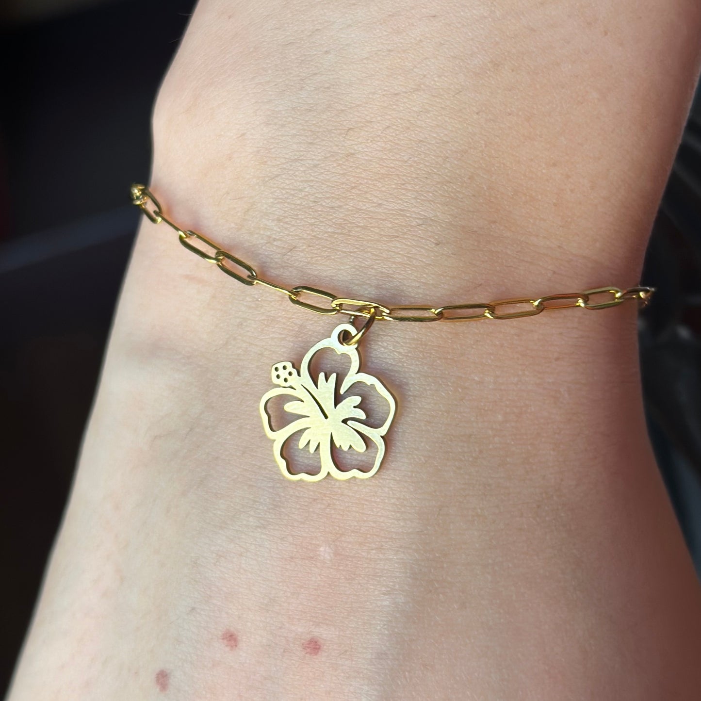 18K Small Paperclip Bracelet Chain (without charms)