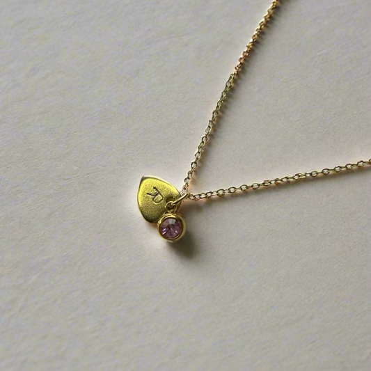 Personalized Bracelet with Rhinestone Bead Charm
