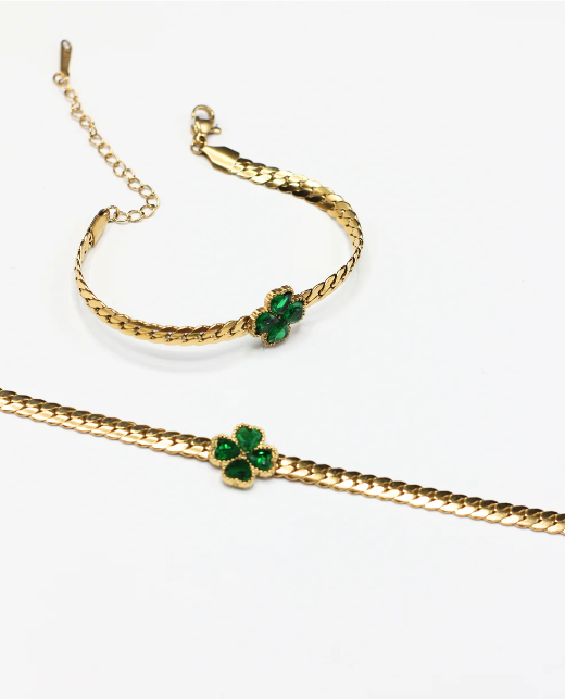 Emerald Clover Bracelet