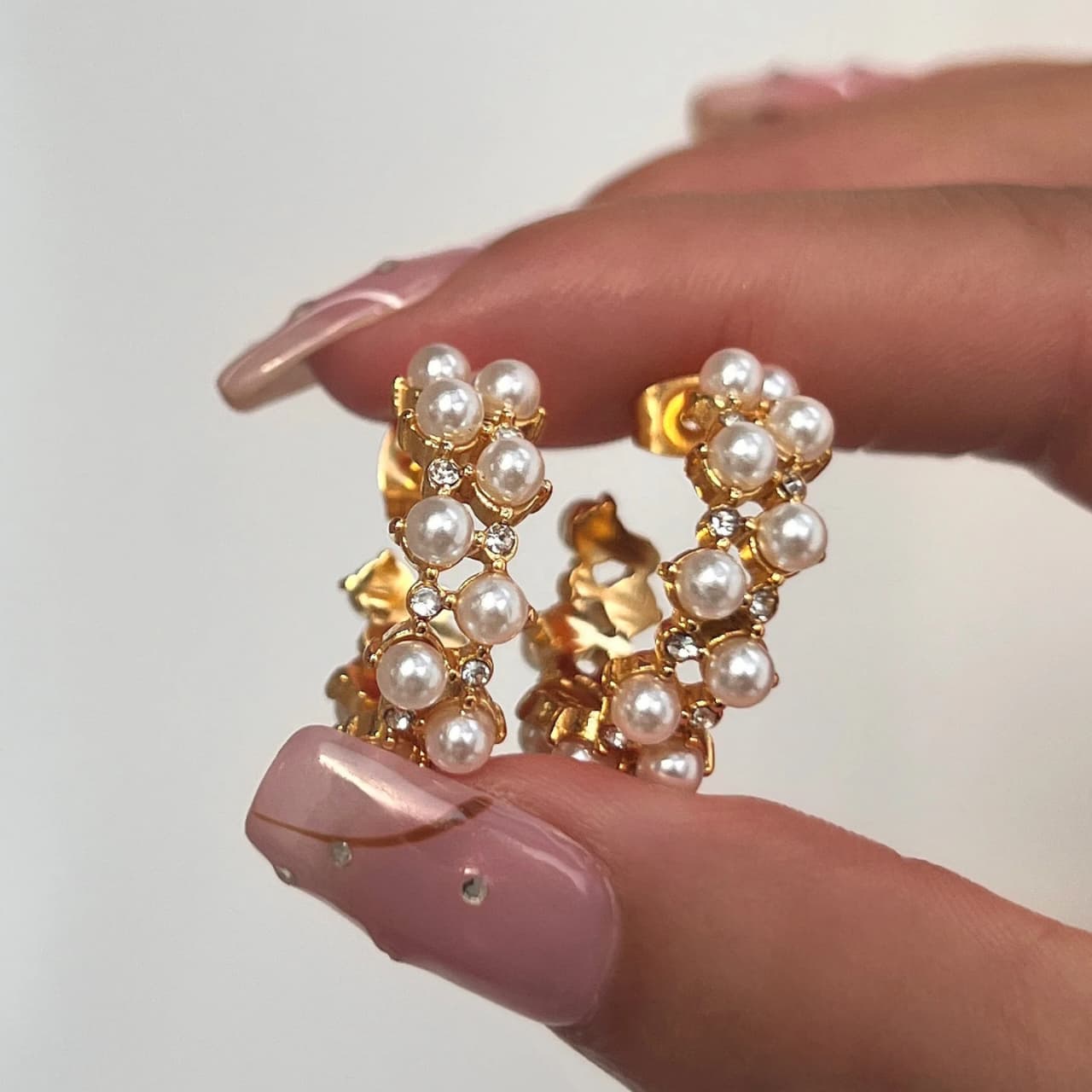 Celeste Pearl Hoops